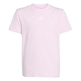 adidas Unisex Kinder Essentials T-Shirt, Clear pink/White, 11-12 Y