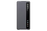 Samsung Clear View Smartphone Cover EF-ZG985 für Galaxy S20+ | S20+ 5G Flip, Handy-Hülle, extra-dünn, stoßfest, Schutz Case, grau - 6.7 Z