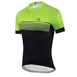samheito Radtrikot Herren Kurzarm Fahrradtrikot Elastische Atmungsaktive Cycling Jersey Schnell Trocknen MTB Rennrad Trikot für Männer Outdoor Sp