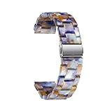 BINLUN Harz Uhrenarmband für Damen Herren 12mm 14mm 16mm 18mm 20mm 22mm,Ersatz Uhrenarmbänder Faltschließe Schnellverschluss für Smartwatch,14 Farben Licht Mode Hautfreundliche Armband in 3 S
