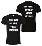 Dein T-Shirt Bedrucken Lassen. Tshirt Vorder und Rückseite Bedrucken. Tshirt selbst gestalten Herren. T Shirt mit Druck. personalisiertes T