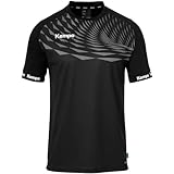 Kempa Jungen Wave 26 Shirt Herren Sportshirt Kurzarm Funktionsshirt Handball Gym Fitness Trikot, Schwarz/Anthra, 164 EU