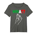 Italien Italia Trikot Italiener reden mit den Händen What? T-Shirt, Damen Große Größen, Anthrazit, 2X