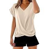 Sommermode Damen 2025 Sale T Shirt V Ausschnitt Radsport Trikots Shirts Fuer Gestreift & Blusen Für Baby-Mädchen Tshirt Mit Knoepfen Pinkem Herz Muster Edle Oberteile Carmen Bluse T