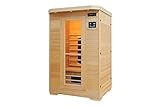 Ivar-2 LUXUS 2 Pers. Sauna Infrarotkabine & Infrarotsauna/Infrarot Wärmekabine + Radio + Ionizer + Leselampe ALL IN + 1750 W