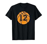 Basketballspieler #12 Basketball Mama Papa Trikot Nummer 12 T-S