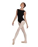 Capezio Boat Neck Camisole Leotard, Black, S