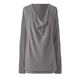 AMDOLE Sweatshirts für Damen, Batikdruck, Trend, kurze Ärmel, zum Ausgehen, grau, 4XL