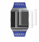 BROTECT 2 Stück Full-Cover Schutzfolie für Fitbit Ionic Full-Screen Displayschutz-Folie [3D Curved, Anti-Fingerprint, Kristall-Klar]
