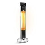 TROTEC Infrarotheizung Standgerät IRS 2000 E – Heizleistung 650 W / 1350 W / 2000 W – Heizstrahler, IP34, inkl. Fernbedienung, Timer-Funk