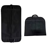 yeeplant Kleidersäcke aus Vliesstoff, 60 x 100 cm, Anzugtasche mit atmungsaktivem und staubdichtem Design, mehrsträngige Nähte, Hockey-Trikot und Hochzeitskleider, Schwarz, 2 Stück