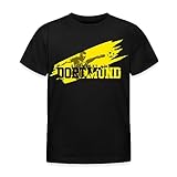 Spreadshirt Dortmund Fußball Fan Sport Kinder T-Shirt, 122/128 (7-8 Jahre), Schw