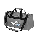 minimutz Kindersporttasche personalisiert Rennauto, Reisetasche Jungen Mädchen groß, Sporttasche Kinder mit Name 26L (grau)