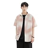 Hawaiihemd Herren Regular Fit Einzigartig Muster Freizeithemd Mode Kurzarm Druck Shirt Vintage Persönlichkeit Trend Knopfleiste Hemd B-02 XL