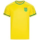 JELEX Retro History Herren Trikot | mit eingesticktem Logo & Kurzarm | Nostalgie-Design für Fußballfans | ideal für Sammler (DE/NL/SE/PL, Alphanumerisch, XL, Regular, Regular, Brasilien)