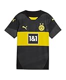 PUMA BVB Away Jersey Replica Jr Black-Faster Yellow - 140