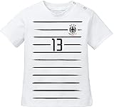EZYshirt® WM & EM Deutschland Shirt | WM & EM Trikot | Wunschname und Nummer T-Shirt Baby Bio Baumw