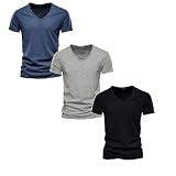 Angebot des Tages Strand Outfit Herren Leinen Shirt Freizeithemd T Baumwolle Cutted Shirts Freizeit Tshirt Engbers T-Shirt Arbeits Bodybuilding Vintage Tops Ob
