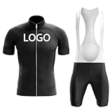 Personalisiertes Radsporttrikot Set Individuelles Kurzarm-MTB-Rennradtrikots für Herren mit schneller Trocknung mit Team Namen Logo Fahrradbekleidung Herren Set Radsport-Bekleidung(H)
