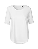 Green Cat Damen Halbarm T-Shirt, 100% Bio-Baumwolle. Fairtrade, Oeko-Tex und Ecolabel Zertifiziert, Textilfarbe: Weiss, Gr.: M