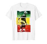 Bob Marley Official Rasta Tricolour Football T-S