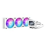 ASUS ROG Ryujin III 360 ARGB Extreme White All-in-One-Flüssig-CPU-Wasserkühlung (3,5 Zoll LCD Bildschirm, Aseteks Emma Gen8 V2-Pumpe, verdickte magnetische ROG ARGB-Lüfter, Geräuschoptimierung, weiß)