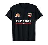 Amsterdam T-Shirt Sport/Fußball Trikot Tee Flagge Fußball T-S