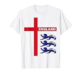 England Flagge & Löwen Fußball Fan England Fans T-S