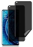 Sichtschutz Schutzfolie für Oppo Find X2 Pro [2 Stück], Privacy Schutzfolie, Sichtschutzfolie, Kratzfest, Anti-Fingerprint, Blasenfrei, Anti-Spy Flexibler TPU Displayschutzfoli für Oppo Find X2 Pro 5G
