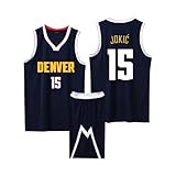 2-Teiliges Kinder/Erwachsener Basketball Jersey - Shirt und Shorts 2024, Ärmellose Anzug, Blau L