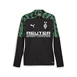 PUMA Herren Borussia Mönchengladbach Trainings-Top mit viertellangem Reißverschluss L Black Archive G
