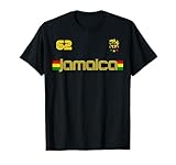 JAMAICA 1962 Rasta-Reggae-Trikot mit Löwe von Juda-Flagge T-S