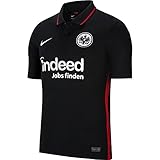 Nike Unisex Eintracht Frankfurt, sæson 2021/22, Spiludstyr, trøje hjem Trikot, Black/Black/White, L EU