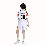 ISHWARA Home Away personalisiertes Trikot-Set für Herren und Mädchen mit Namen und Nummer, Team-Logo, Germany individuelles Fußballtrikot für Jungen-Trainingsanzug