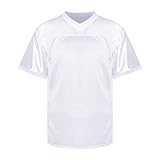 ZDSUHYIW Fußball-T-Shirt Herren Blanko-Fußball-Trikot Mesh Athletic Football Shirt Übung Sport Uniform Netzstoff Trainings-Fußballtrikot Netzoberteil Trainingsshirt L