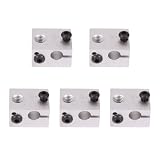 ARTSEWPLY 5 Stück Teiliges Aluminium Heizblock für Drucker Langlebiger Aluminiumlegierung Heizblock Hohe Schraubfestigkeit Auswechselbar für Hotend Extruder Geeignet für Präzises Druck