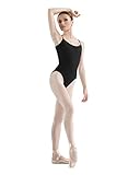 Bloch Dance Damen Sissone V-Rücken Camisole Gymnastikanzug, Schwarz, Größe L