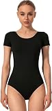 Mulnall Tanztrikot für Damen Ballett Kurzarm Gymnastik Tanzbekleidung Team Basic Erwachsene Gymnastikanzug Trikot Leotard(UK4027-06-M)