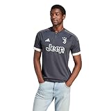 adidas Herren Fußball Juventus 23/24 Third Trikot – recyceltes Material, Juventus-Wappen, inspiriert von Turins Architektur, Grau, L