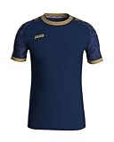 JAKO Iconic Trikot Kinder Navy, Marine, Gold, Gr. 164 - Nachhaltiges Sport Shirt Kurzarm aus 100% recyceltem Polyester, Feuchtigkeitstransp