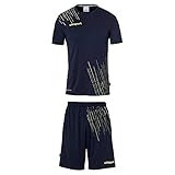 Uhlsport Jungen Score 26 Fußball Trikot-Set - Fußball-Set Bestehend Aus Trainings-Shirt Und Trainings-Hose, Marine/Fluo Gelb, 152 EU