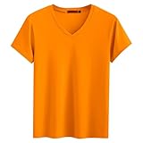 Neuheiten 2027 Kurzärmliges Herren T-Shirt für Sport Freizeit atmungsaktive Halbarmbekleidung vielseitig einsetzbar optimale Bewegungsfreiheit beim Training (Orange, XXXXXL)