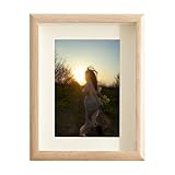 Homxi Bilderrahmen Retro Vintage 29.72 x 41.91 Weiß Braune Eiche,Bilderrahmen Rechteckig Wand Querformat und Senkrecht,Fotorahmen Vintage H