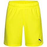 PUMA Unisex Teamgoal Jr Strick Shorts, Fluro Yellow PES-puma Black, 128 EU