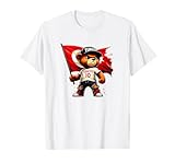 Niedlicher patriotischer Teddybär Türkei Flagge Türkiye T-S