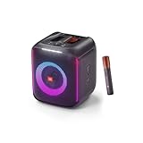 JBL PartyBox Encore – Tragbarer Party-Lautsprecher für drinnen und draußen – Mit eingebauten Lichtern, IPX4-Design und tiefem Bass – 10 Stunden Laufzeit – In Schw