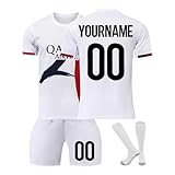 Generisch Paris Personalisiert Fußball Trikot für Herren/Kinder, Fussball Trikot Hose Socken mit Eigenem Namen/N