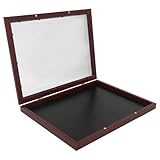 TOYANDONA Vitrine für Trikots und Sport Erinnerungsstücke Holzrahmen 14X18 Zoll Staubdicht mit Frontöffnung Schützende Glasabdeckung Wanddisplay für Fußball und Baseb