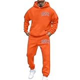 Jogginganzug Herren Set 2 Teiler Trainingsanzug Sportanzug Baumwoll Baggy Tracksuit Warm Bequem Hoodie Und Jogginghose Hausanzug Streatwear Freizeitanzug Fitness Gym Sportkleidung