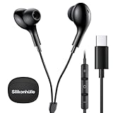USB C Kopfhörer mit Kabel für iPhone 16 Pro Max, [MFi-Zertifiziert] iPhone Kopfhörer mit Kabel mit Mikrofon und Lautstärkeregler Typ C Kabelkopfhörer für iPhone 15/Samsung S24 Ultra/iPad Pro/Pixel 8